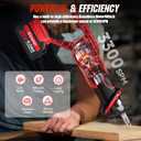 Brushless Cordless Reciprocating Saw 3300 SPM, Dual 21V 4.0Ah Batteries & Fast Charger, 8-Piece Bi-Metal/Wood Blade Kit, Low-Noise Lightweight for Wood, Metal, PVC & Pruning (Carry Case Set)