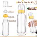 TrelaCo Cool Baby Shower Games Wooden Bottle Chug Sign Rustic Theme Gift Sets and 12 Pcs Baby Bottle Shower Favor for Kraft Games Gender Reveal (Rustic Kraft)