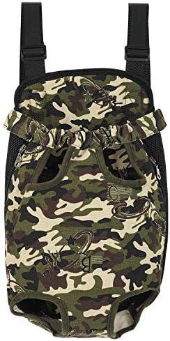GEEPET Legs Out Front-Facing Dog Carrier Hands-Free Adjustable Pet Puppy Cat Backpack Carrier for Walking Hiking Bike and Motorcycle (XL, Camouflage)