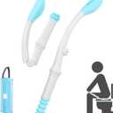 Portable Toilet Aids for Wiping - 15.7 Press to Fold Long Reach Comfort Bottom Buddy Wiping Aid - Travel Butt Wiper After Surgery for Disabled,Elderly,Pregnant