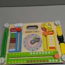 Double-Sided Montessori Busy Board for Toddlers 3-5, Train Babies Fine Motor Skills, Toddler Boy Toy of Sensory Activity Board, Wooden BusyBoard for 3+ Year Old Kids Birthday Gift