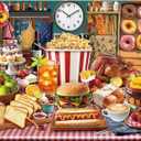 Food Feast Jigsaw Puzzles, Puzzles for Adults 1000 Pieces, Lumire's Banquet Impossible Challenging Puzzles Game, Interlock Perfectly No Dust, Gifts for Valentine's Day Easter Parents