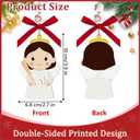 Baseball Angel Easter Ornaments Wooden Hanging Angel Ornament Sport Ball Xmas Tree Decorations for Home Crafts Baseball Lovers Sport Players Fans Family Holiday Party Supplies