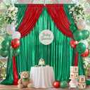 Red Backdrop Curtain for Wedding Parties: 4.8x8FT Chrstmas Curtains Backdrop Drapes for Graduation Birthday Photography Home Decoration