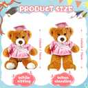 Foilswirl Graduation Bear 2026 with Gown Cap Tassel 9 Pink Graduation Stuffed Animal Plush Bear Toy for Class of 2026 Prek Preschool Kindergarten High School College Graduate Gift