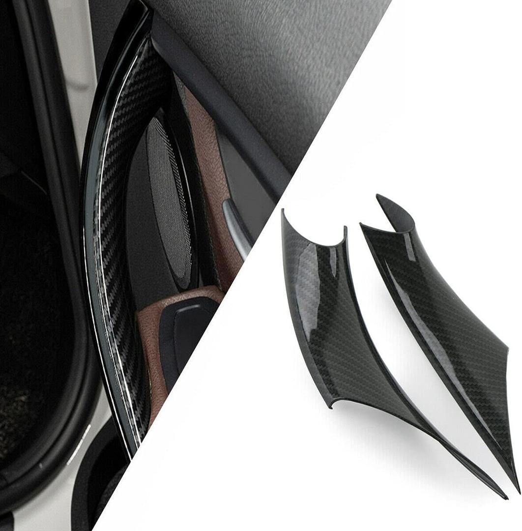 2PCS Door Handle Covers Carbon Fiber Compatible with BMW 3 Series 4 Series Driver Side and Passenger Side Door Pull Handle Covers F30 F35 320i 320Li 328i 328Li 335i 335Li and 428i,435i F32/F36