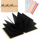 3 PCS Accordion Scrapbook, 6 X 8 Inch Small Scrapbook Hardcover Paper Foldable Scrapbooks with DIY Accessories Set Stretchable Folding Scrap Book Photo Albums for DIY, Wedding, Graduation