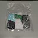 6 Pack Baby & Toddler Cotton Crew Socks - Non-Slip Grip, Unisex, 6-12 Months (Black/White/Gray/Green/Dark Green/Lake Blue)