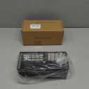 Cisily Sponge Holder for Kitchen Sink, Sink Caddy Organizer with High Brush Holder, Kitchen Countertop Organizers and Storage Essentials, Rustproof 304 Stainless Steel (Black, 9.25)