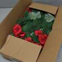 Hananona 6 Pcs Artificial Geranium Flowers for Outdoors Geranium Silk Red Flower Outdoor UV Resistant Garden Plants Faux Flowers for Christmas Home Kitchen Table Centerpieces Decor (6, Red)