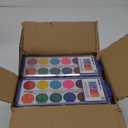 Watercolor Paint Set for Kids, 12 Colors, 24 Pack Washable Water Colors for Party Favors, Gifts, Classroom Supplies (Wood Brushes Included)