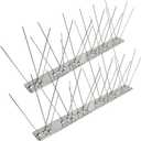 2 x Stainless Steel Bird Spikes for Pigeons, Anti Bird Deterrent Spikes for Woodpeckers, Squirrels, Raccoons, Weatherproof Fence Spikes for Roof, Railing,Patio, 3.28 Feet