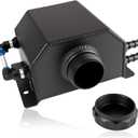 Coolant Overflow Tank, Aluminum Coolant Reservoir Tank, 1L Black Radiator Reservoir Expansion Tank for Universal Cars