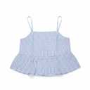 Women Gingham Babydoll Stretwear, Blue, L