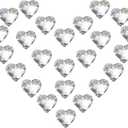 HDCRYSTALGIFTS 24pcs Crystal Heart Prisms Suncatchers 20mm Clear Glass Beads Rainbow Maker Sun Catchers Chandelier Crystals Drop Parts Glass Wedding Valentine's Day Decorations