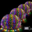 21 Ft x 5 Ft 360 LED Colorful Christmas Net Lights, 8 Modes Connectable Outdoor String Lights for Yard, Garden, Party Decor