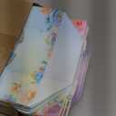 Locmeo 24 Pcs Butterfly Party Favor Bags with Handles Reusable Non Woven Butterfly Goodie Bags Pink Blue and Purple Candy Treat Gift Bag for Girl Boy Birthday Baby Shower Party, 8 x 4 x 10 Inch