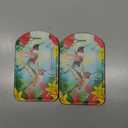 Luggage Tags for Suitcase 2 Pack Baseball Leather Luggage Tags with Name Tag Privacy Cover,Women Men Airport Cruise Luggage Travel Essentials