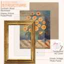 KTKDE 16x20 Picture Frame Set of 2, Ornate Vintage Gold Poster Frames - 16 x 20 Antique Photo Frame for Rustic Gold frame Wall Decor Display Retro Home Decor best gift
