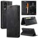 Sojlecyu for Samsung Galaxy S25 Edge Case, [RFID Blocking] PU Leather Wallet Cover Magnetic Flip Cover Card Holder Kickstand Shockproof Protective Phone Case for Samsung Galaxy S25 Edge，Black