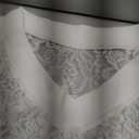 Verdusa Women's Plus Size Floral Lace Jersey Shirts Sheer Half Sleeve V Neck Number Shirt (XX-Large Plus, White)