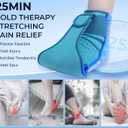 Plantar Fasciitis Relief Night Splint, Foot Ice Pack Wrap Plantar Fasciitis Brace for Men Women,Ankle Ice Pack for Achilles Tendonitis Heel Spur Foot Pain