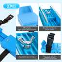 Toddler Ice Skates, Adjustable Kids Double Runner Ice Skates with Hook and Loop Fastener Straps, Double Blade Ice Skates for Winter Toddler Training Shoes Beginner