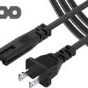 AC 2 Prong Cord 6ft Compatible with Sony Asus Acer Toshiba Laptop Charger Samsung LG TCL LED LCD TV Monitor Mini Fridge PS3 PS4 PS5 Slim PlayStation Speaker Input Plug Replacement Power Cable