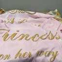 Mocsicka Royal Gold Princess Backdrops Pink Little Princess is On The Way Baby Shower Photography Background Glitter Gold Princess Carriage Geometrical Decoration Newborn Props (7x5ft)