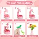 PIGETALE Fabric Flower Bouquets Toys for Girls 3 4 5 6 7 8 9 10 Years Old, DIY Arts & Crafts Kit for Kids Ages 4-8, Educational Preschool Learning Gardening Toys for Toddlers Christmas Birthday Gifts