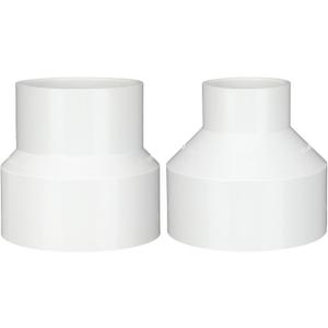 2 Pcs 4" x 2" 4" x 3" PVC Reducer Coupling Adapter Socket x Socket Pipe Fittings Schedule 40 Slip Dwv Connectors Airflow Tube for Home Industrial Sewer High-flow Plumbing Irrigation Pool Spa