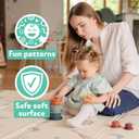 Nuby Foldable Reversible Baby Play Mat, 77" x 58", XXL, 0M+, Stars & Sky