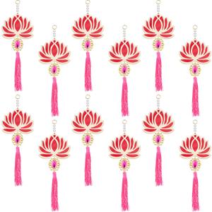 12 Pcs Lotus Diwali Hanging Decorations for Home 10 Inch Wooden Lotus Garlands Backdrop Wall Hanging for Indian Pooja Ganesh Chaturthi Navratri Temple Wedding Decor 12 Pcs Lotus Diwali Hanging Decorations for Home 10 Inch Wooden Lotus Garlands Backdrop Wall Hanging for Indian Pooja Ganesh Chaturthi Navratri Temple Wedding Decor