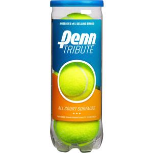 Penn Tribute Tennis Balls (1 Can, 3 Balls, Optic Yellow)