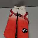 Norbi Dog Winter Coat, Gradient Dog Coat with Harness Reflective Adjustable Straps Warm Dog Coats, Stylish Dog Jacket Vest for Small Medium Dogs (S, Gradient Red)