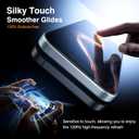 EZ-GLAZ 4-Pack Screen Protectors for iPhone 15[6.1"] Transparent HD Clear with Flawless Fit Kit + 2-Pack Camera Lens Protector, 15-Second Bubble-Free Installation, 9H Hardness, 12FT Military Grade Shatterproof, Scratch Resistant, Tempered Glass