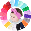 jollybows 20pcs Baby Girls Nylon Headbands Turban Hair Bows Hair Band Elastic Hair Accessories for Kids Toddlers Infants Newborn