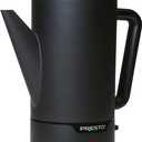 Presto 02815 12-Cup Cordless Coffee Percolator - Stainless Steel, Modern Design, Easy Pour Spout, Stay-Cool Handle, Matte-Black