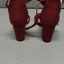 Allegra K Women's Open Toe High Chunky Heel Buckle Ankle Strap Sandals Size 7.5