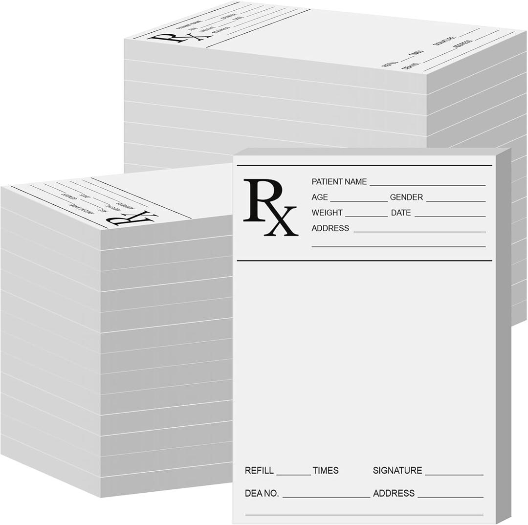 20 Pack Prescription Pad for Doctor Pharmacist Rx Notepad 100 Sheets Doctor Prescription Paper Per Pad Pharmacist Memos for Office Working Gift