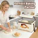 Bread Proofing Box with 3-Sided Heating, Electric Dough Proofer 68-131F & 99H Timer, Foldable Sourdough Proofer for Pizza & Fermentation, Large Capacity with Metal Rack & Water Tray