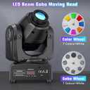 2PCS 60W LED Moving Head Light Stage Lights with Remote Control 8 GOBO 8 Colors Spotlight by DMX Controlled 11 Channel with Sound Activated for Disco Club Party Stage Lighting Shows