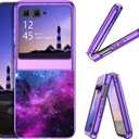 GUAGUA for Motorola Razr 2024 Case/Razr 2025 Case, Glow in Dark Cute Space Nebula Noctilucent Luminous Slim Protective Shockproof Phone Case for Moto Razr 2024/2025 6.9''