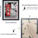 8x10 Black Picture Frames with Mat for Wall or Table Top Decoration, Set of 6