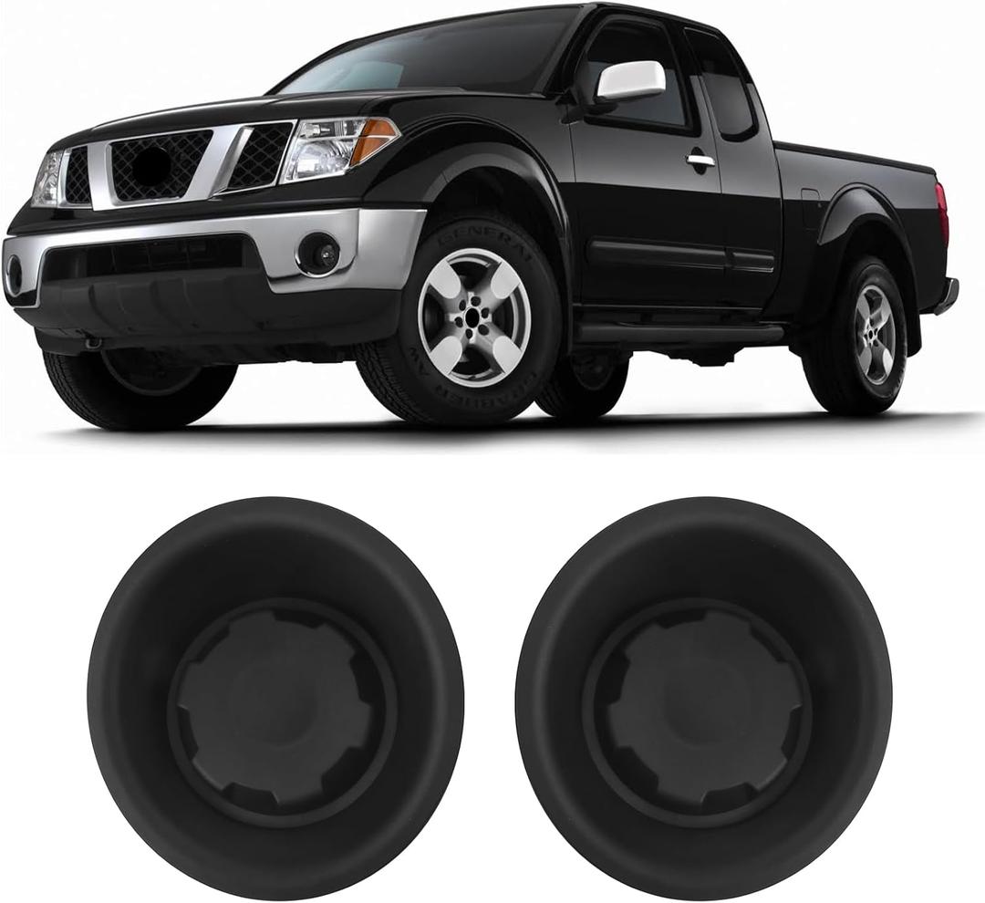 Fog Light Hole Cover Compatible with Nissan Frontier 2005-2019, Left & Right Side Grille Bezel Fog Light Cover Set, OE Replace# NI1038118, NI1039118 | 615343972909, 615343972572 (A Pair)