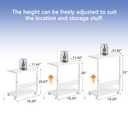 Height Adjustable PC Tower Stand with Charging Station
