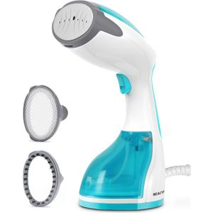 BEAUTURAL Steamer for Clothes, Portable Handheld Garment Fabric Wrinkles Remover, 30-Second Fast Heat-up, Auto-Off, Large Detachable Water Tank (Aqua)