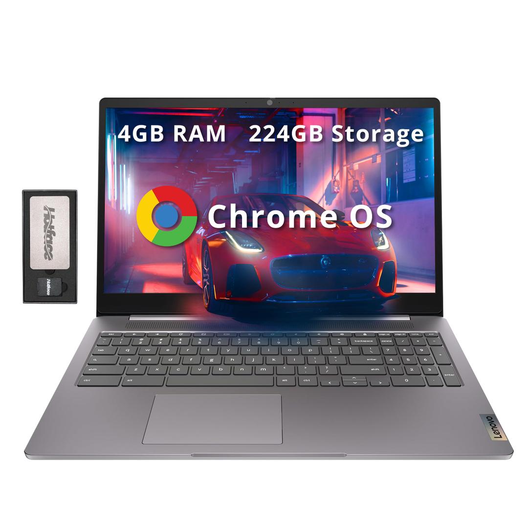 Lenovo Ideapad 3 15.6" FHD Chromebook, Intel Celeron N4500, 4GB RAM, 352GB Storage (64GB SSD+288GB Docking Station Set), ‎Intel UHD Graphics, Full Size Keyboard, Chrome OS, Artic Gray