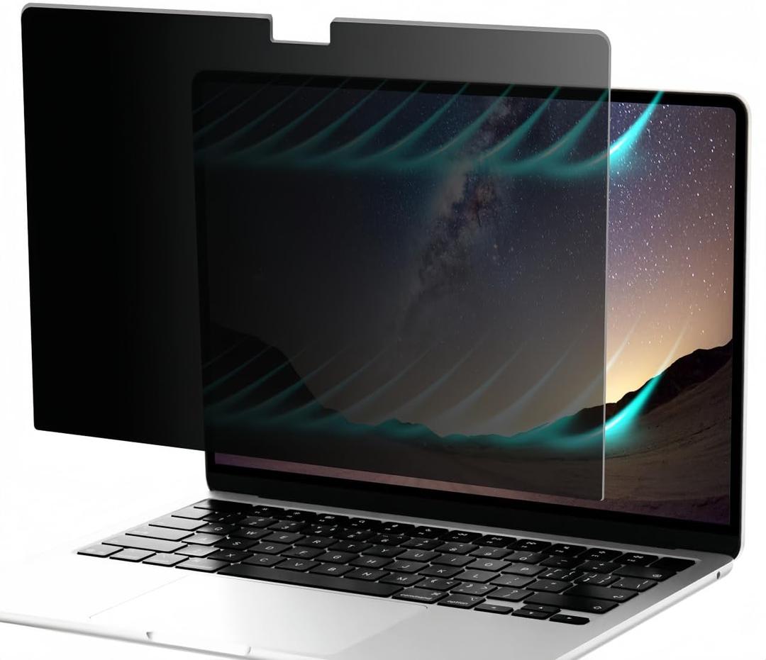 Privacy Screen for Macbook Air 13.6 (2022-2026, M2, M3, M4, M5), Removable Matte Anti Glare Blue Light Protector Private Security Filter for 13.6 inch Mac Laptop Computer