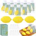 Lounsweer Set of 50 Wedding Lemon Soap Favors Mini Bridal Shower Favors Natural Lemon Shaped Soap Bar with from My Shower to Yours Cards and White Organza Bags for Party Baby Shower Decorations